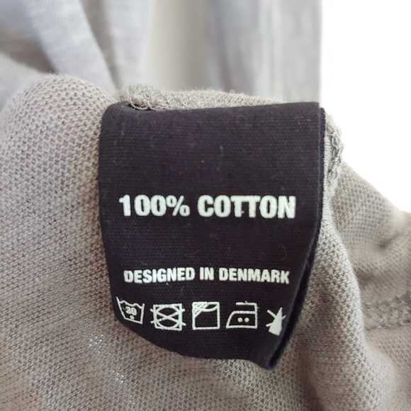 Barbara I Gongini Long Sleeve Cotton Jersey T-Shirt Grey Size X-Small - Picture 15 of 16